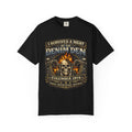Denim Den Skull T-Shirt — "I Survived a Night at the Denim Den Columbia 1974" Vintage Biker Tee
